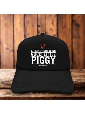 Radiohead Gucci Little Piggy Mens Trucker Hat Black Snapback Cap